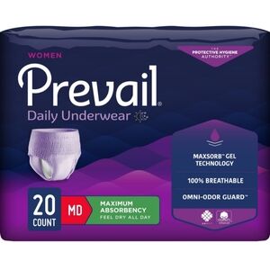 💟 NWT Prevail Women Maximum Absorbent Disposable Underwear - M